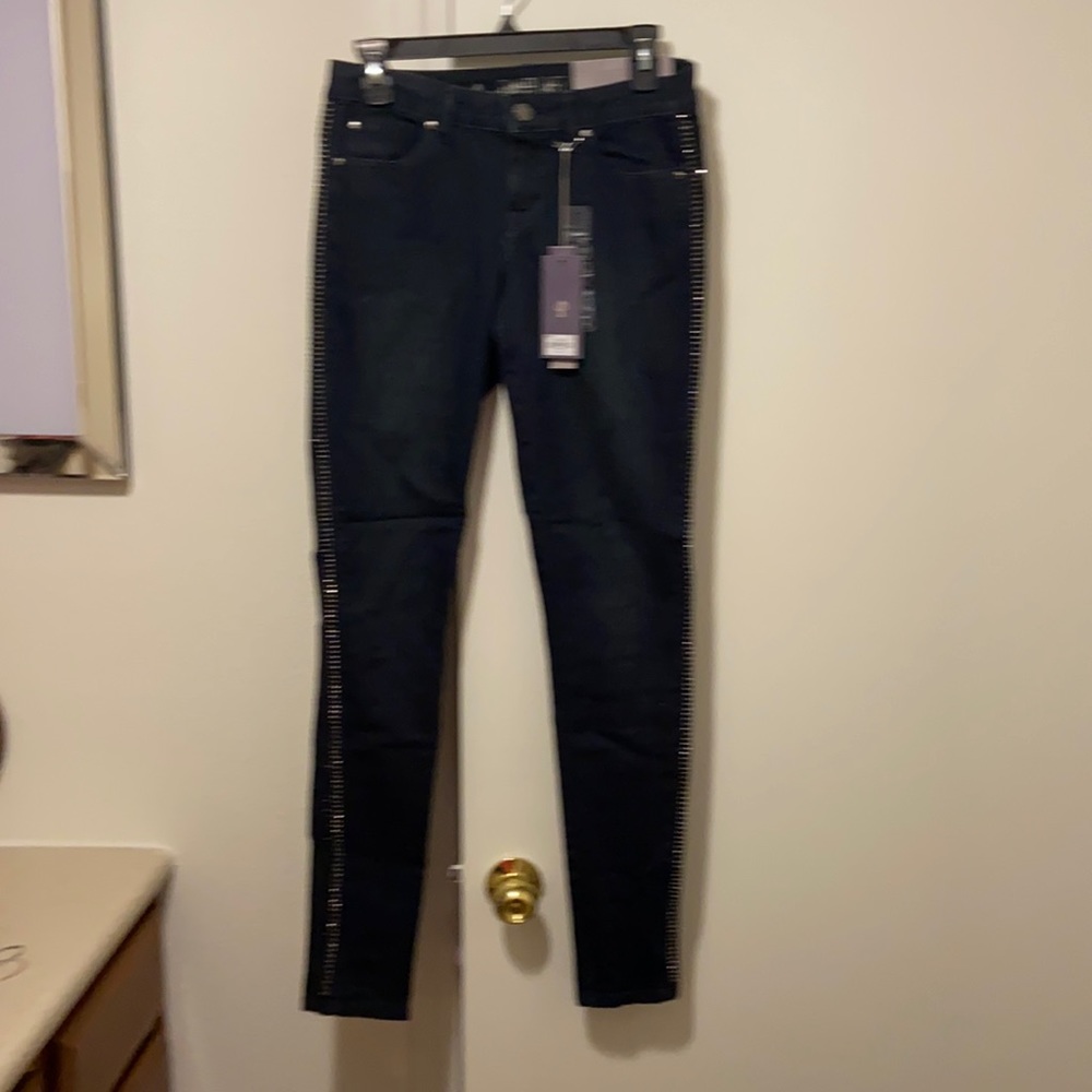 Jennifer Lopez rhinestone detail skinny jeans NWT